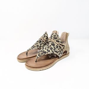 Very G Sparta Leopard Sandals NIB
